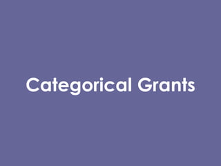 Categorical Grants 