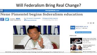 11
Will Federalism Bring Real Change?
 