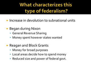 Reagan Devolution Federalism and Constitution | PPTX