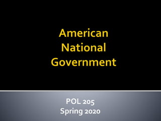 POL 205
Spring 2020
 