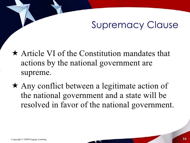 what does the supremacy clause mean