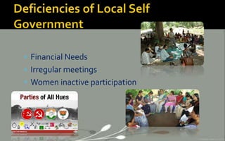 Financial Needs
 Irregular meetings
 Women inactive participation
 