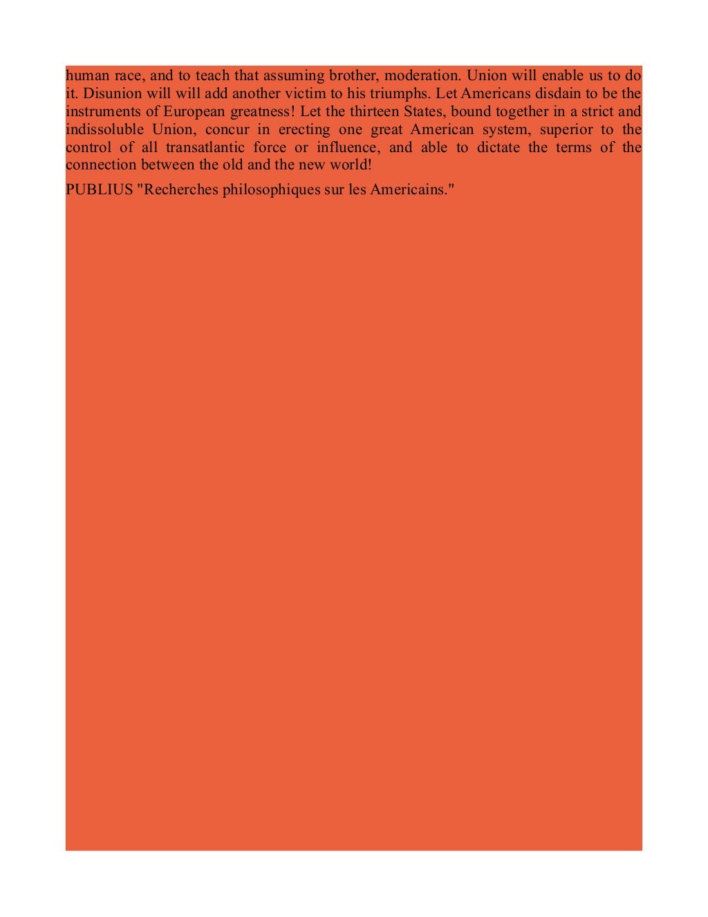 Federalist Papers No 11 Commercial Relations