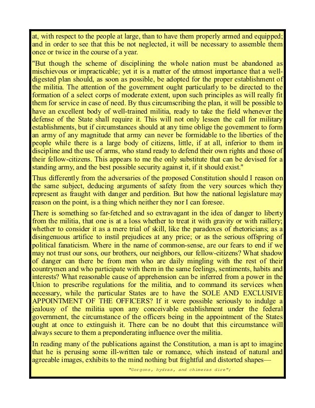 Federalist papers second amendment tyranny picture