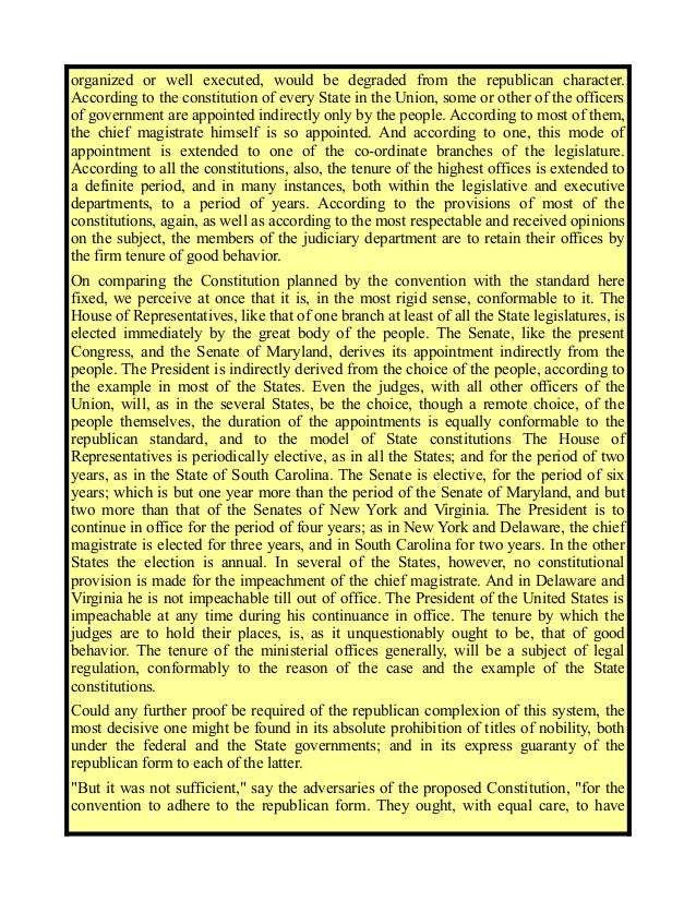the federalist papers no 39 summary
