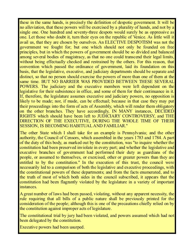 Federalist papers sparknotes picture