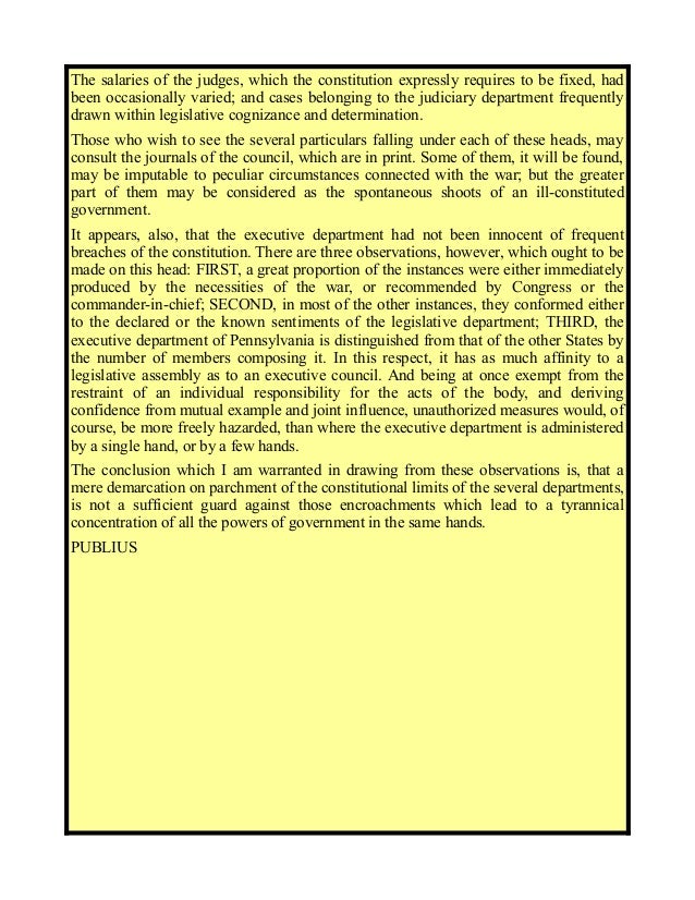 Federalist 48 quizlet picture