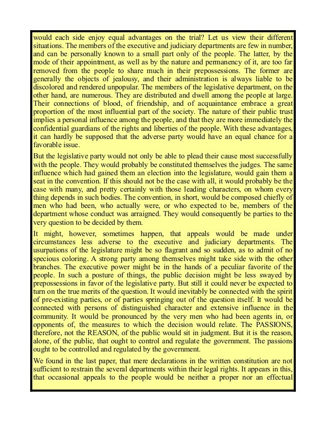 impeachment federalist papers