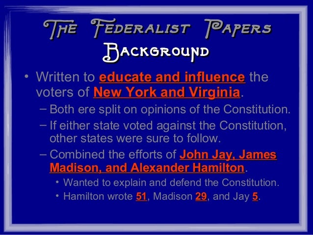 Federalist Papers Presentation