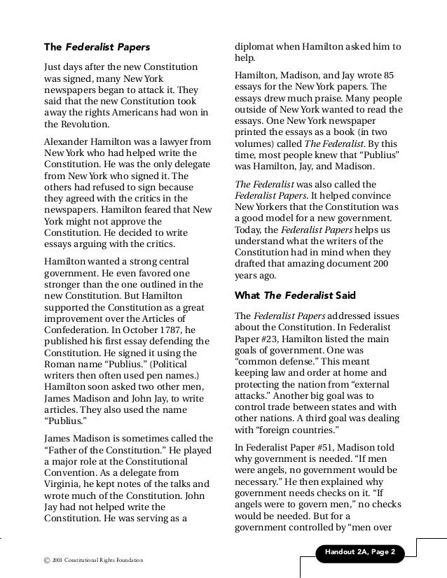 Anti federalist papers essays