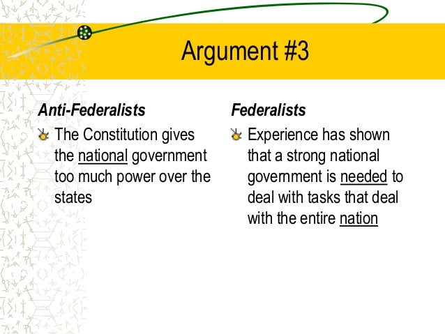 federalists vs anti federalists