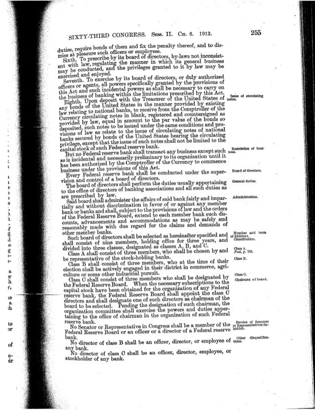 an essay on the federal reserve act Economics analysis essay according to the online encyclopedia britannica, the federal reserve was created in 1913 by president woodrow wilson. an essay on the federal reserve act Economics analysis essay according to the online encyclopedia britannica, the federal reserve was created in 1913 by president woodrow wilson.