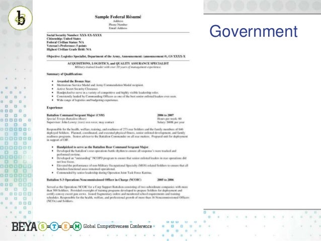 Original federal resume