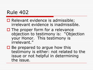 Federal rules of evidence | PPT