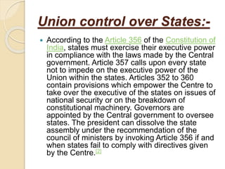 Federal system in india | PPTX