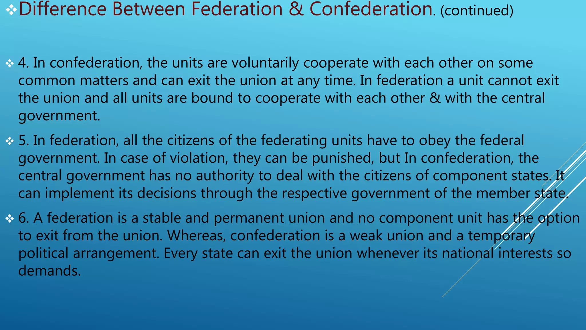 Confederation and federation | PPTX