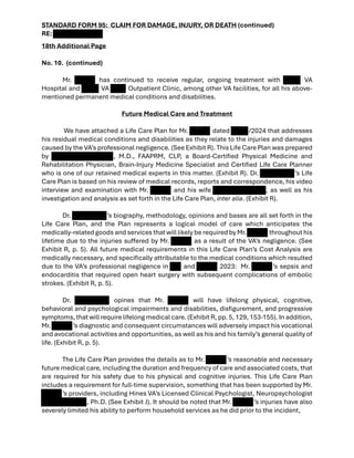 Sf95 Detailed Medical Malpractice Claim and Evidence Documentation | PDF