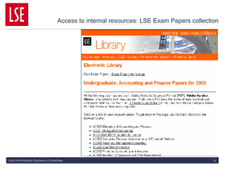 Access to internal resources: LSE Exam Papers collection 