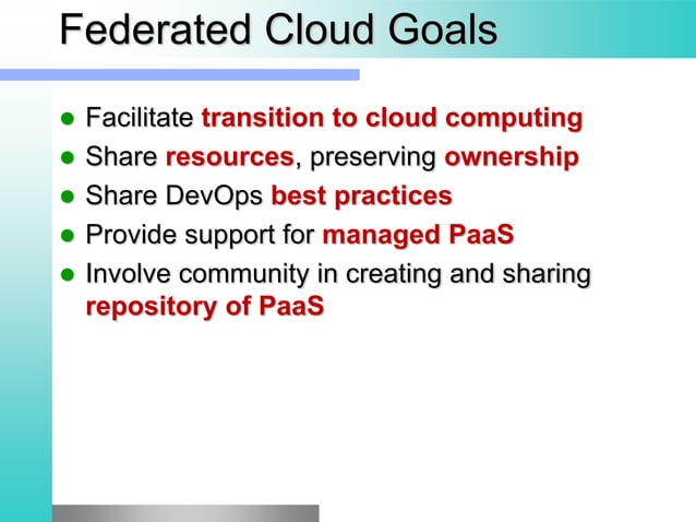 A Reference Architecture for a Federated Cloud for Research | PPTX ...