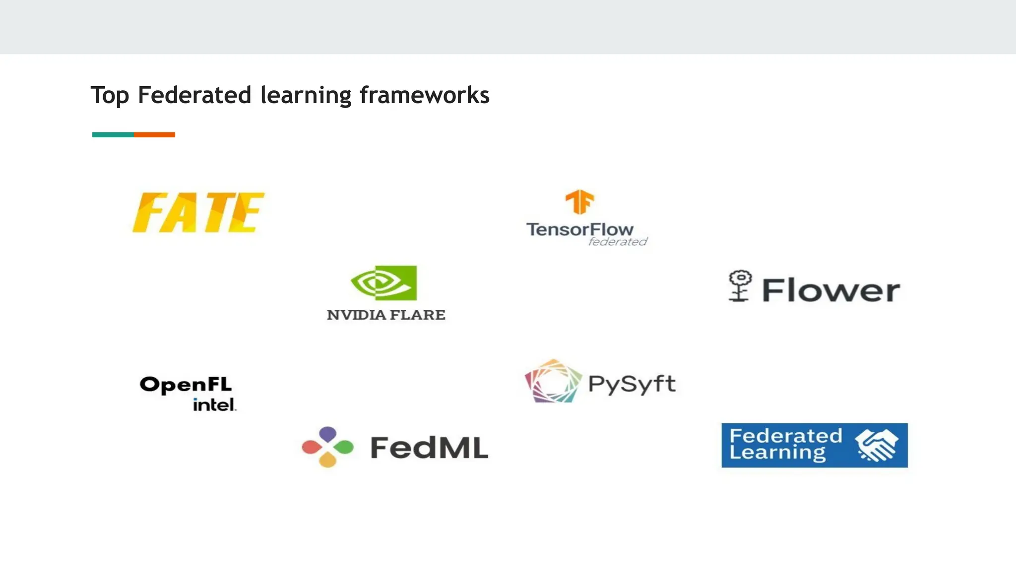 Top Federated learning frameworks
 