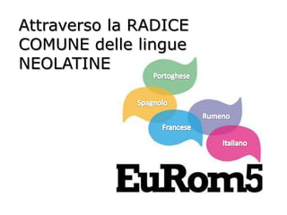 Attraverso la RADICE
COMUNE delle lingue
NEOLATINE

 