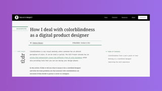 Colorblind Accessibility Talk - WUD Rome 2021
