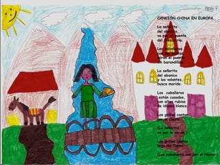 CANCIÓN CHINA EN EUROPA
La señorita
del abanico,
va por el puente
del fresco río.
Los caballeros
con sus levitas,
miran el puente
sin barandillas.
La señorita
del abanico
y los volantes,
busca marido.
Los caballeros
están casados,
con altas rubias
de idioma blanco.
Los grillos cantan
por el Oeste.
(La señorita,
va por lo verde.)
Los grillos cantan
bajo las flores.
(Los caballeros van por el Norte.)
 