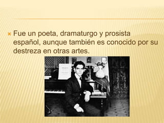 Federico garcia lorca y el teatro del 27