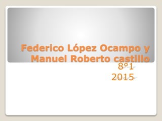 Federico López Ocampo y
Manuel Roberto castillo
8°1
2015
 
