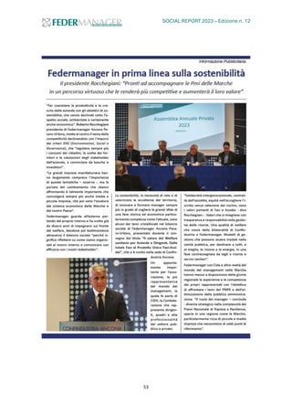 SOCIAL REPORT 2023 – Edizione n. 12
53
 