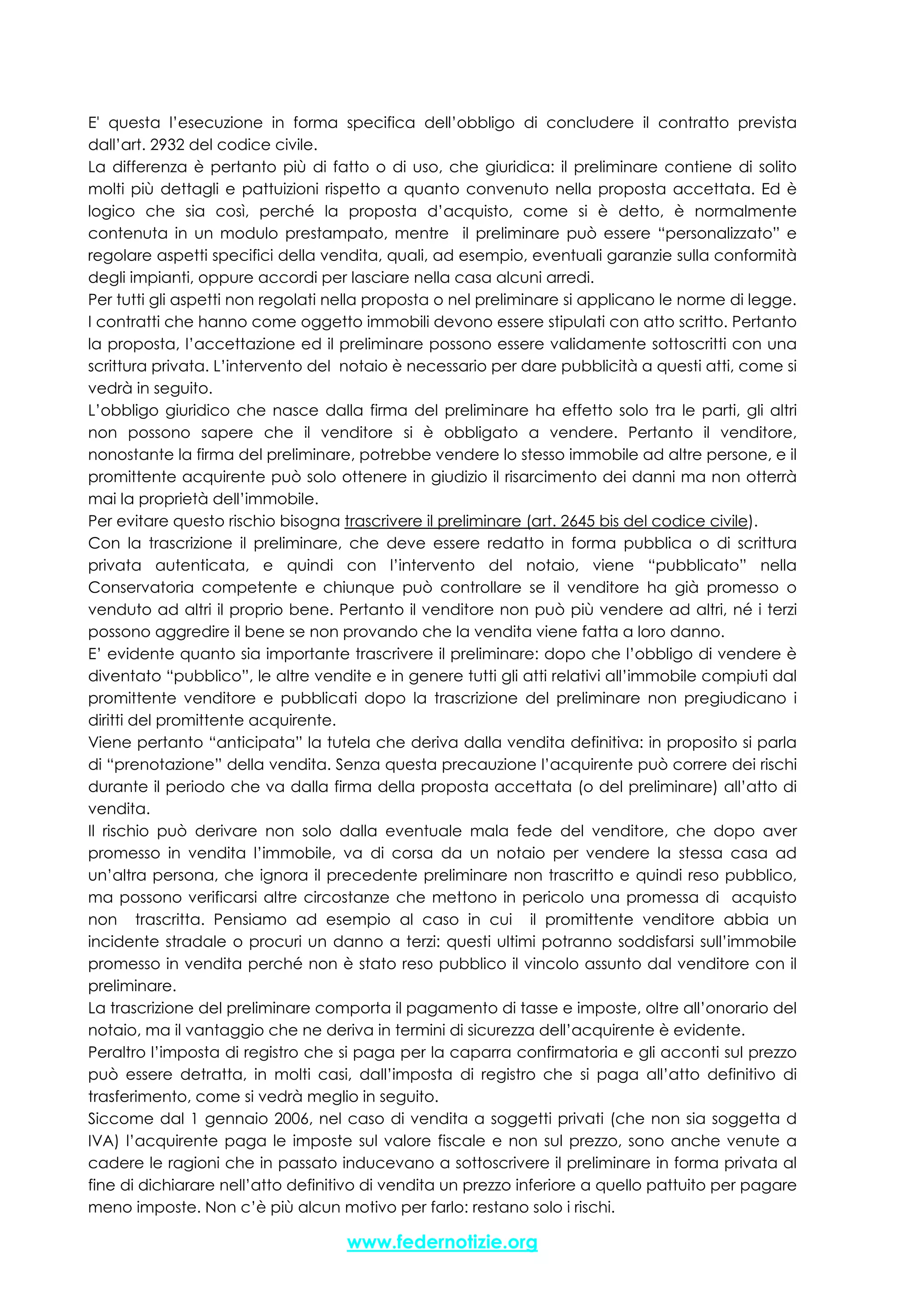 proposta d acquisto tra privati