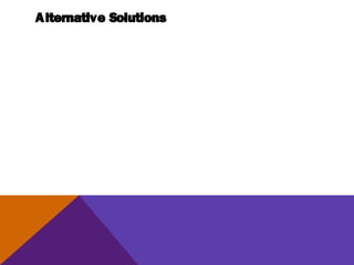 Alternative Solutions
 