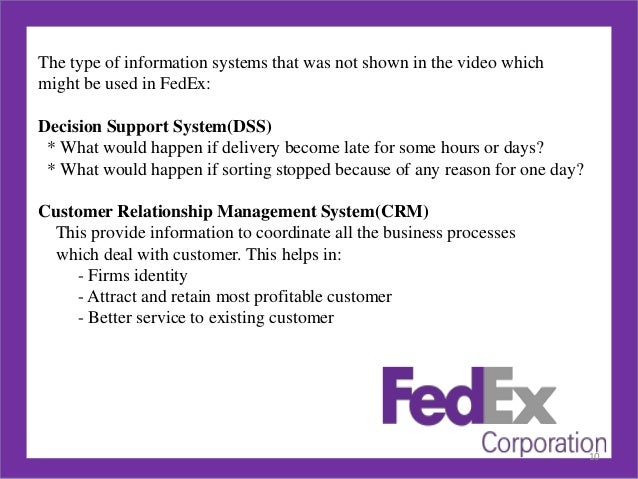 fedex information systems case study