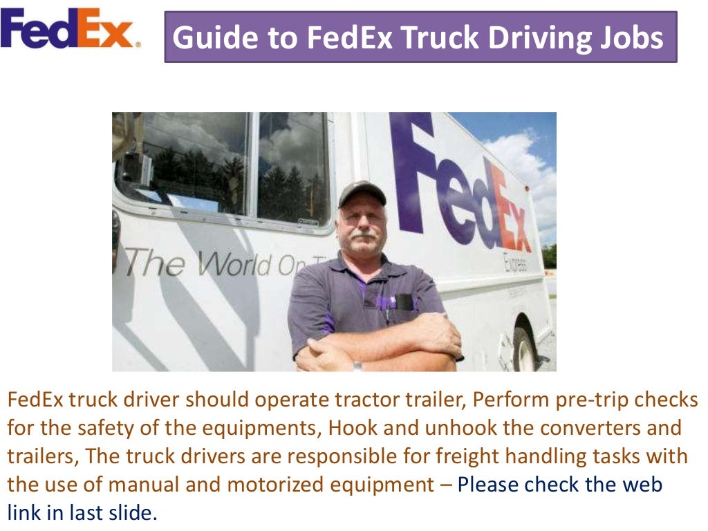 Fedex Owner Operator Truck Driving Jobs FedEx Truck Driving Jobs