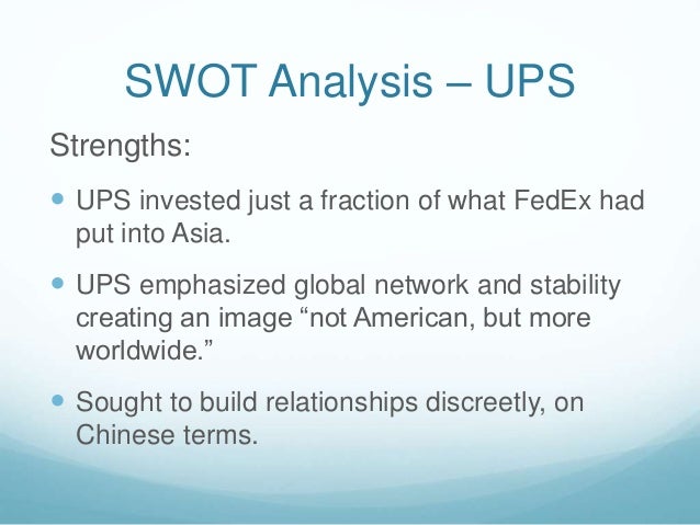 Fedex case study swot