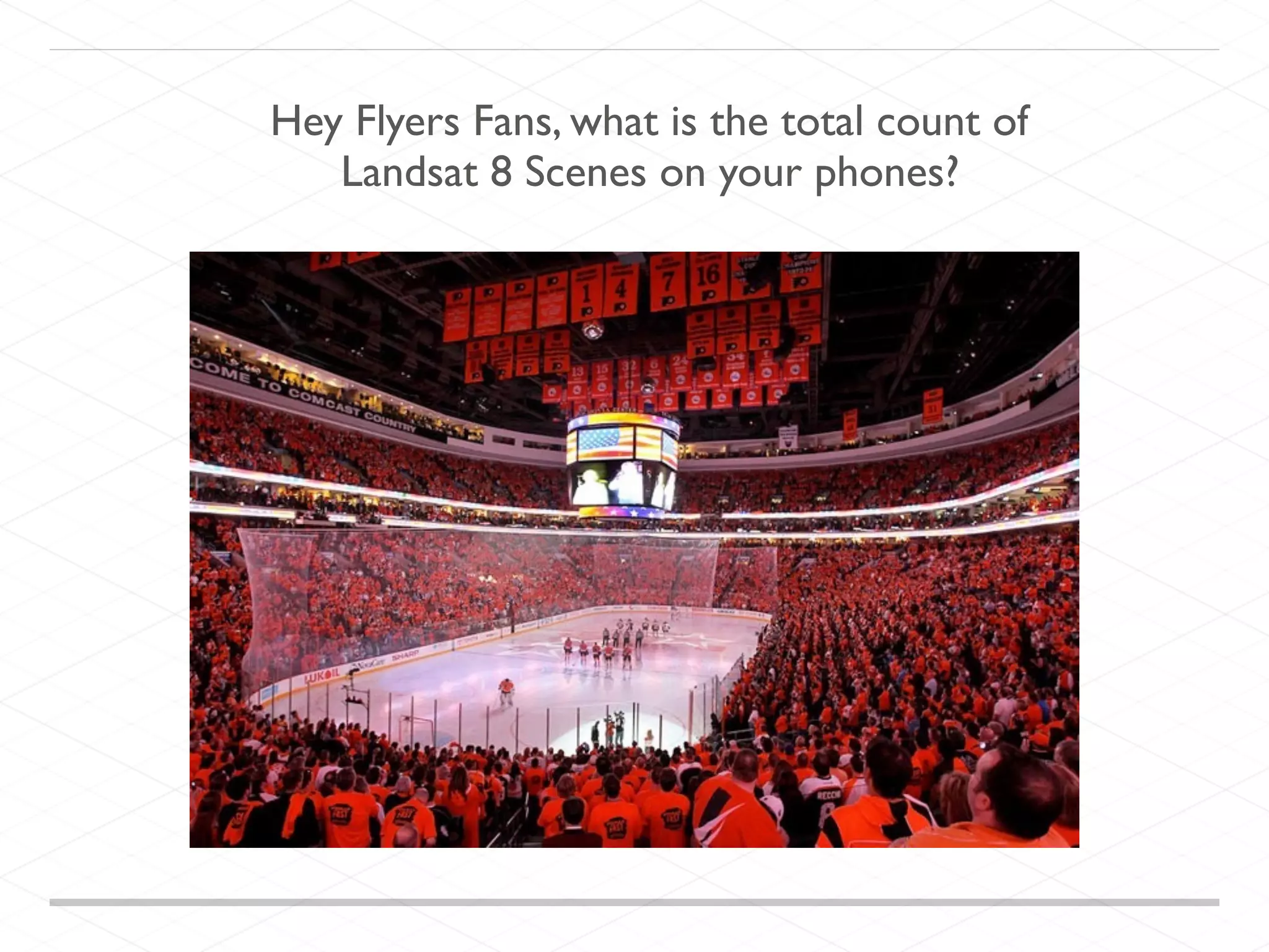 Hey Flyers Fans, what is the total count of
Landsat 8 Scenes on your phones?
 