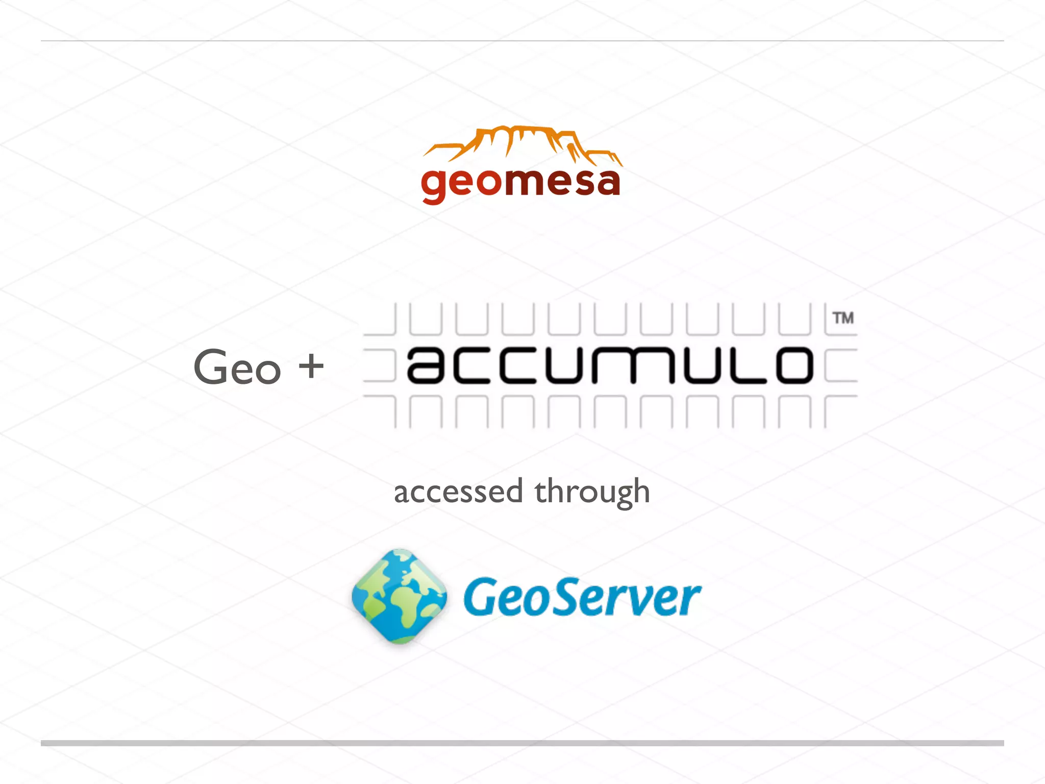 Geo +
accessed through
 
