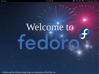 Welcome to



Fedora and the Infinity design logo are trademarks of Red Hat, Inc.
 
