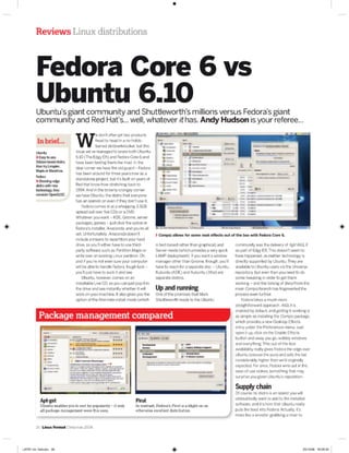 Fedora Core 6 Vs Ubuntu 6.10