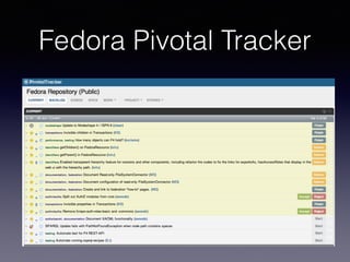 Fedora Pivotal Tracker
• https://www.pivotaltracker.com/s/projects/
684825
• Joined
 