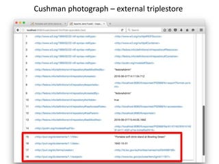 Cushman photograph – external triplestore
 