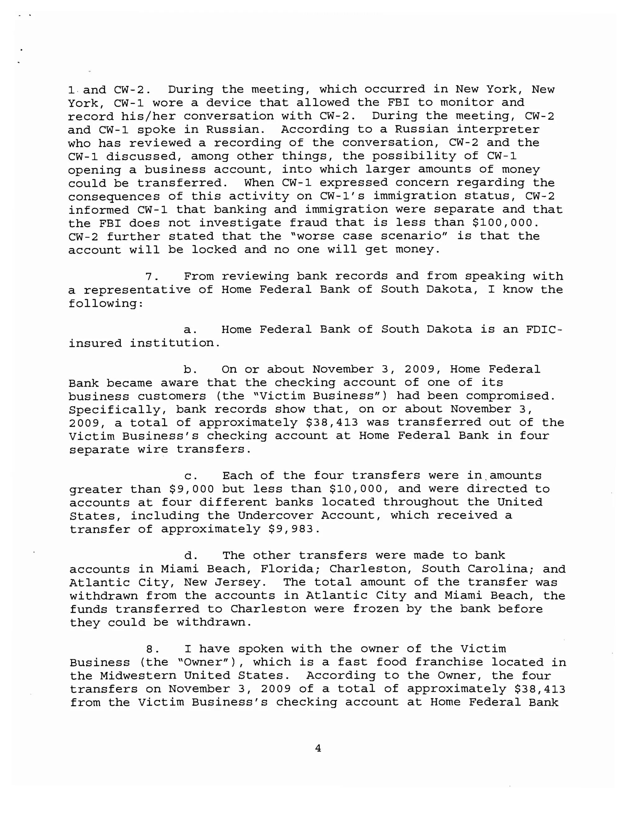 Fedorov, alexander complaint