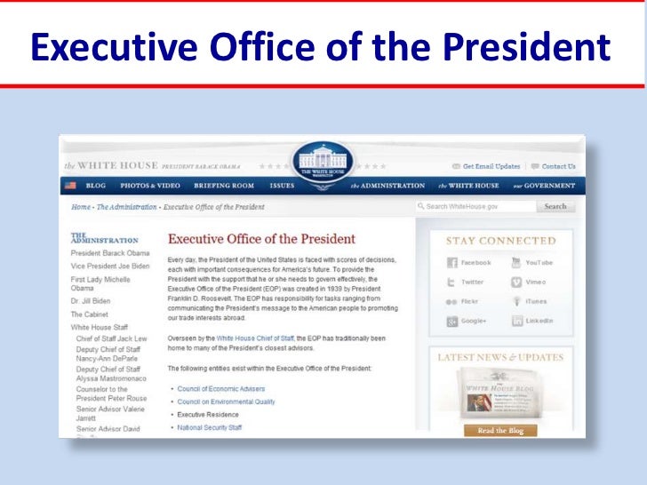 Executive Office Of The President