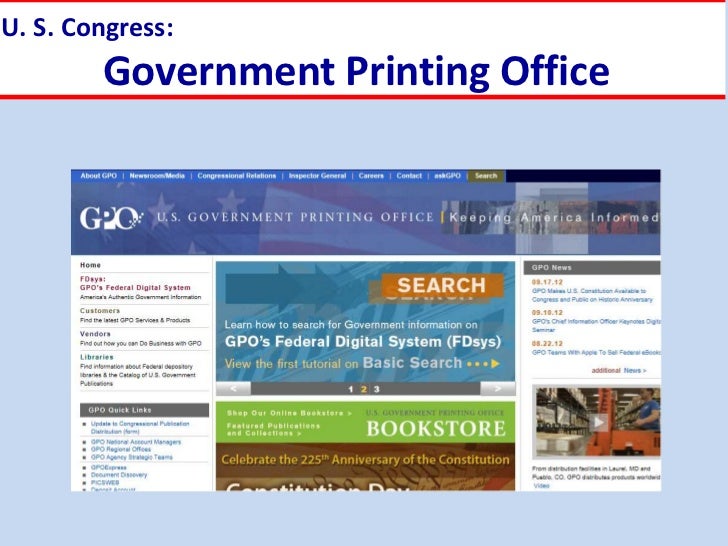 Government printing office u s catalog