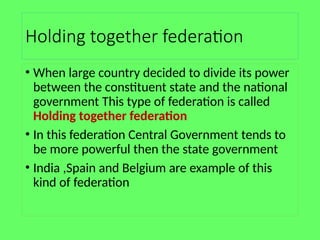 FEDRALISM-PPT on Indian democracy and its working | PPTX