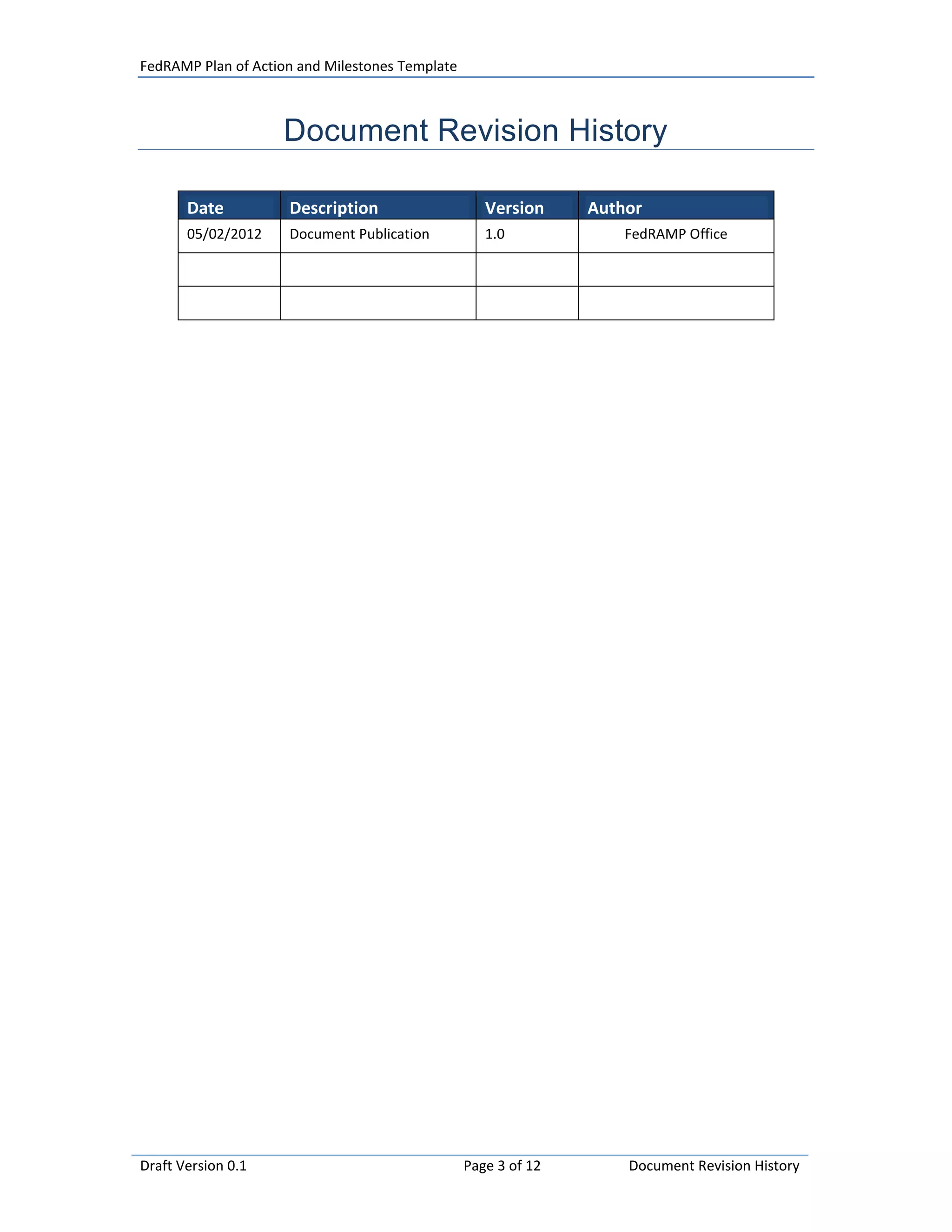 Plan of Action and Milestones (POA&M) | DOCX