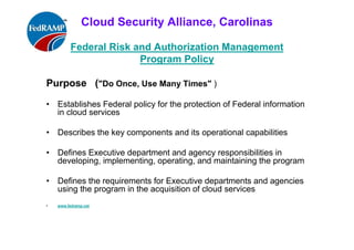 ISACA Research Triangle Chapter
FDCC Initiative
Reality: Confusion!
Too many
• - Agencies (State Dept., FDA, SEC, FTC, Agriculture, etc.,)
• - Different processes & interpretations
• - Separate FISMA implementations
• *image courtesy nlm.nih.gov
• FedRAMP to the Rescue!
 