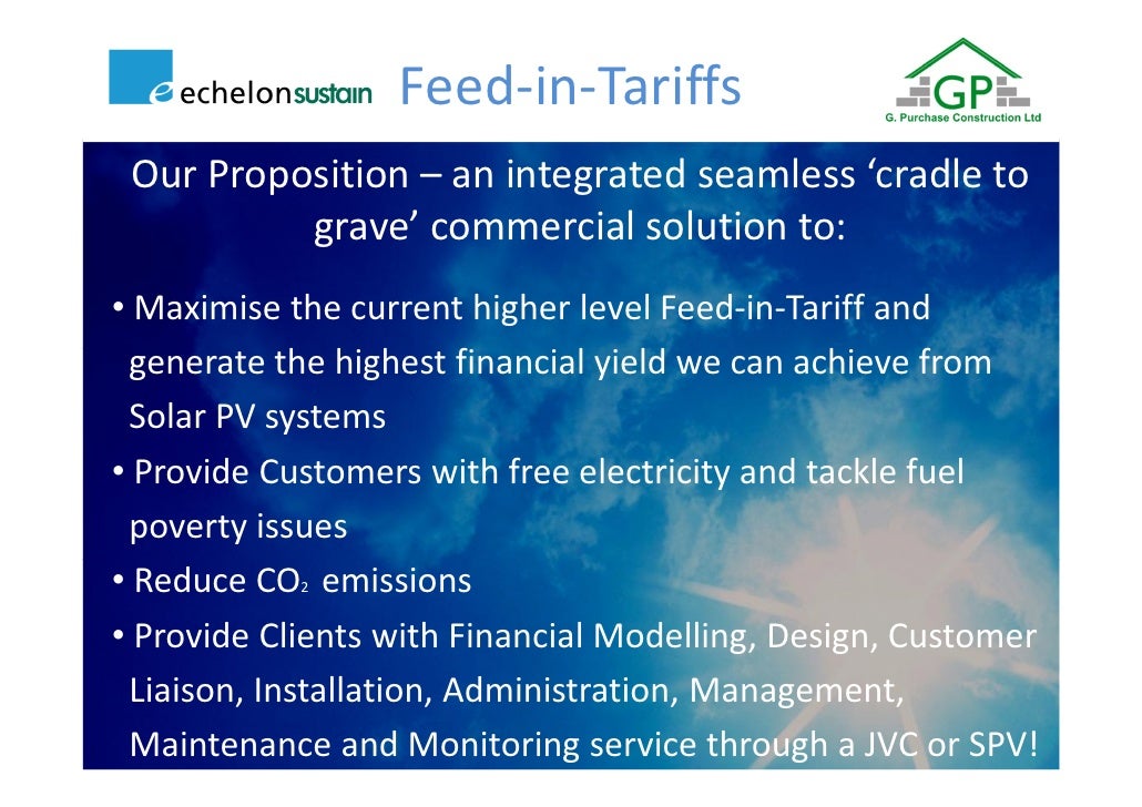 Feedin tariff process