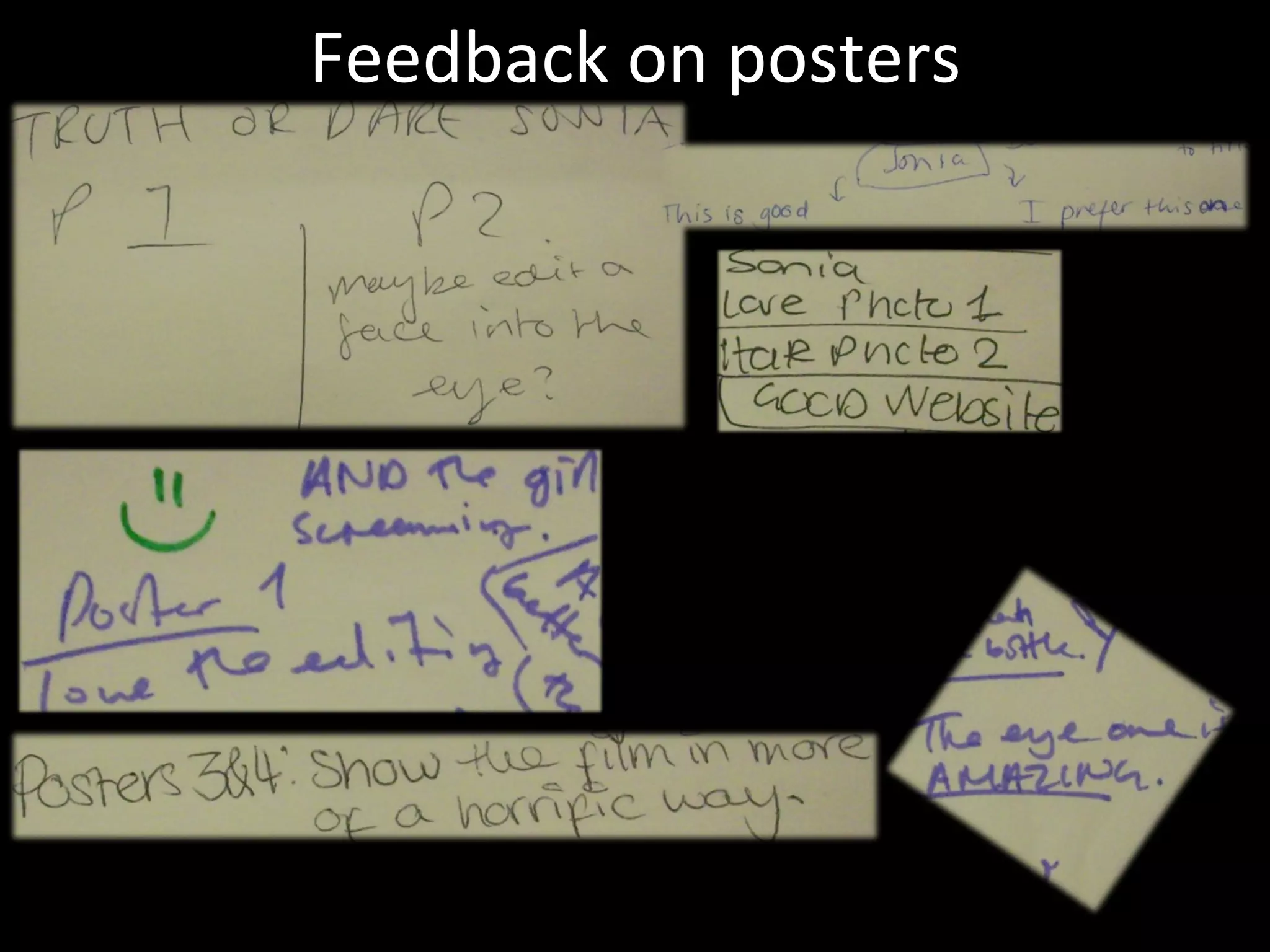 Feedback on posters 