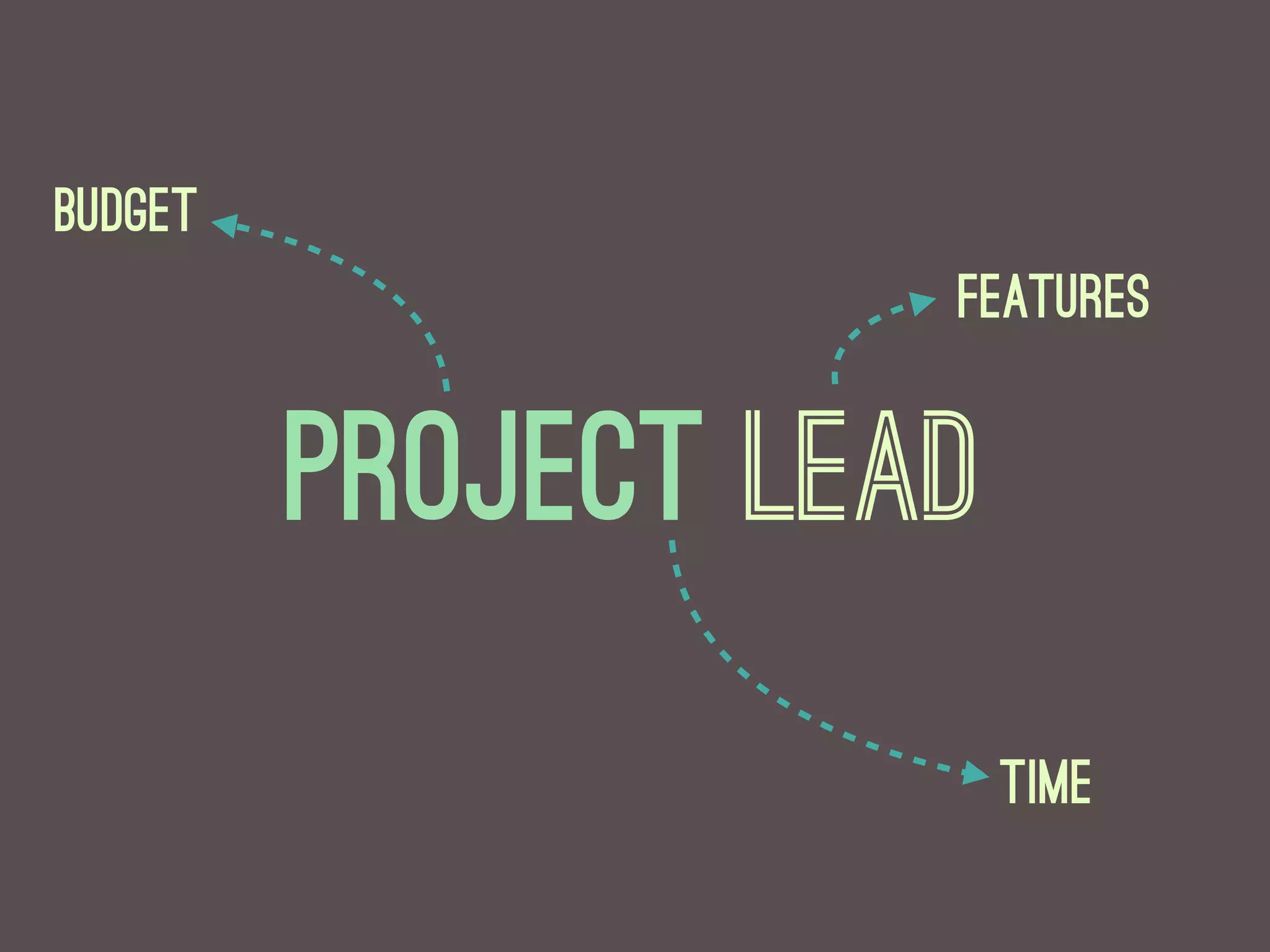 Budget
                    Features


         Project Lead
                        Time
 
